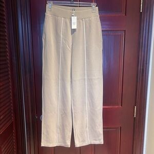 SPANX Taupe Pants with White Trim